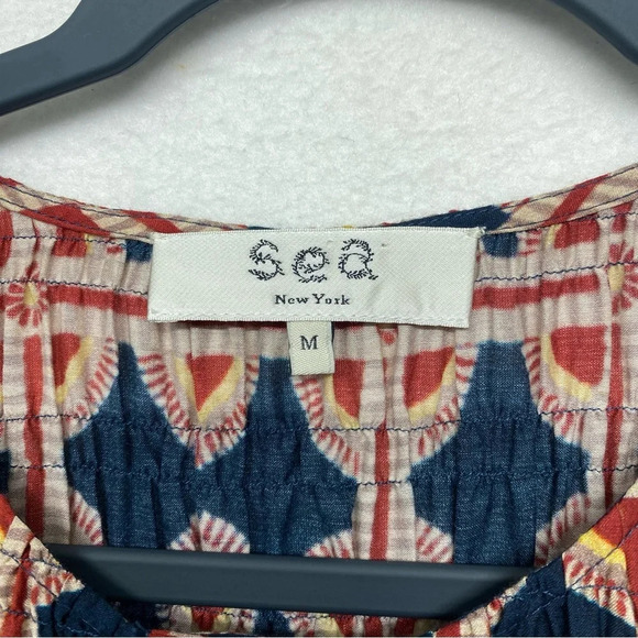 Sea New York Leigh Tunic Midi Dress Women's M Flutter Sleeve Shift Ruffle Hem - Picture 7 of 10